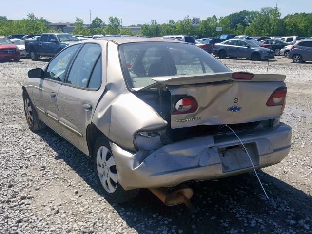 1G1JF524327266020 - 2002 CHEVROLET CAVALIER L TAN photo 3