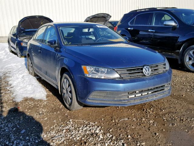 3VW1K7AJ8FM347657 - 2015 VOLKSWAGEN JETTA BASE BLUE photo 1