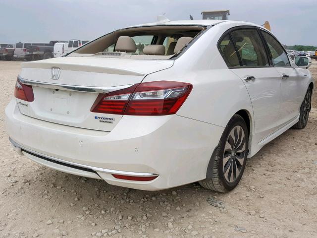 JHMCR6F75HC003432 - 2017 HONDA ACCORD HYB WHITE photo 4