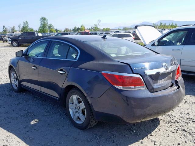 1G4GB5EGXAF121558 - 2010 BUICK LACROSSE C BLUE photo 3