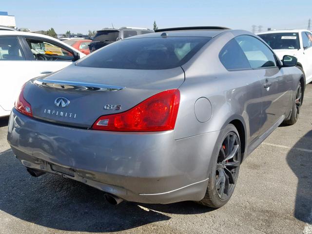 JNKCV64E38M128663 - 2008 INFINITI G37 BASE GRAY photo 4