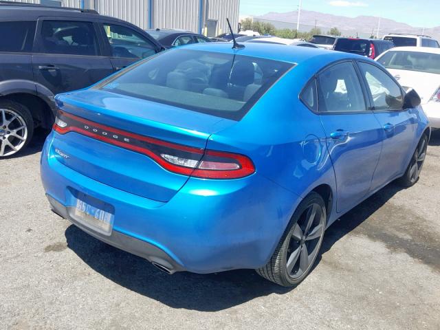 1C3CDFBB2GD518203 - 2016 DODGE DART SXT BLUE photo 4