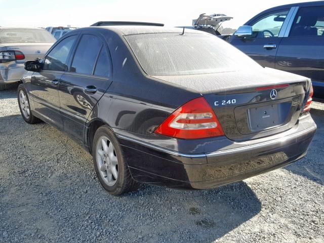 WDBRF61J31F108349 - 2001 MERCEDES-BENZ C 240 BLACK photo 3