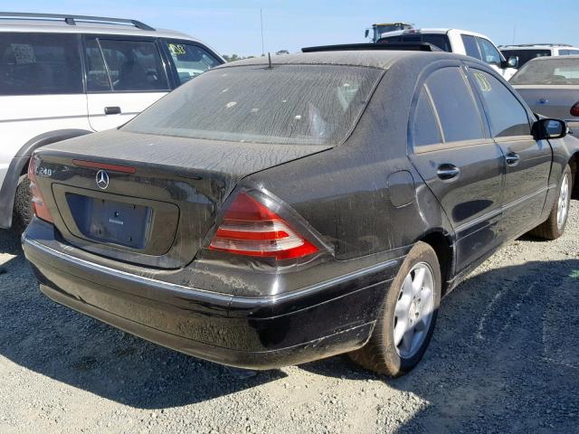 WDBRF61J31F108349 - 2001 MERCEDES-BENZ C 240 BLACK photo 4