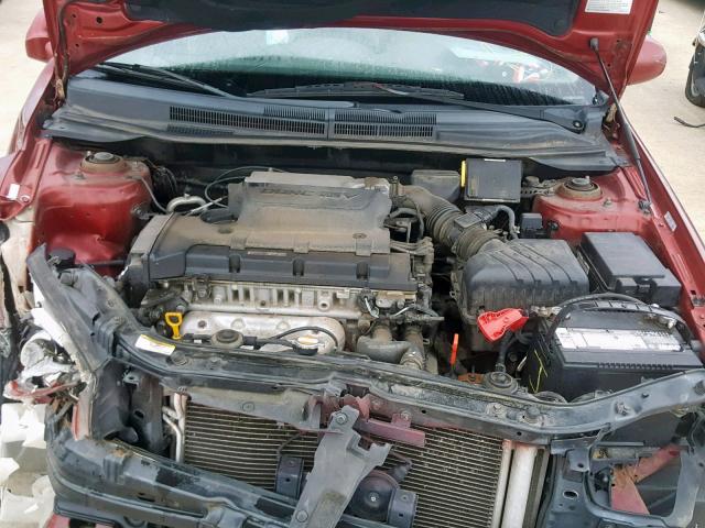 KNAFE121275404600 - 2007 KIA SPECTRA EX RED photo 7