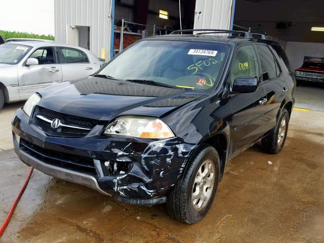 2HNYD18882H526053 - 2002 ACURA MDX TOURIN BLACK photo 2