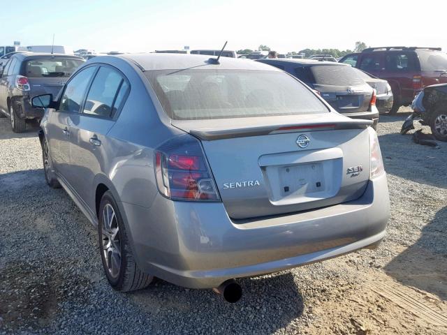 3N1CB61E48L606990 - 2008 NISSAN SENTRA SE- GRAY photo 3