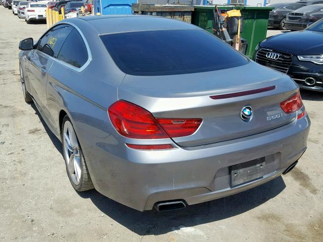 WBALX3C53CDV77214 - 2012 BMW 650 I GRAY photo 3