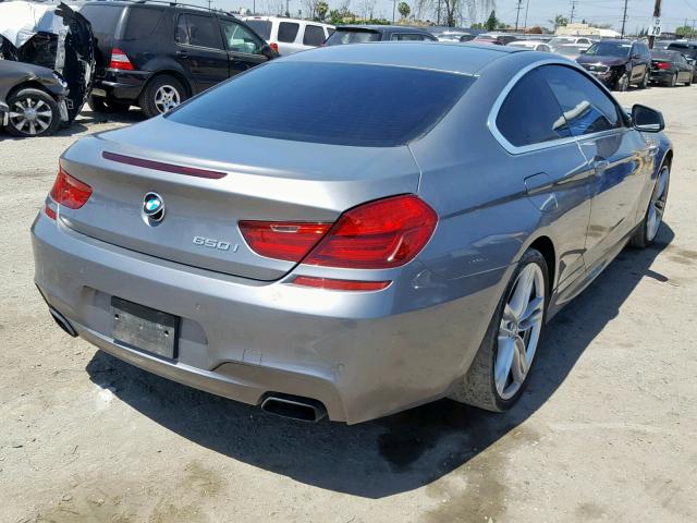 WBALX3C53CDV77214 - 2012 BMW 650 I GRAY photo 4