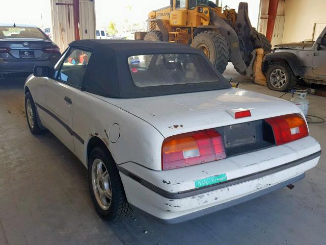 6MPCT01Z8M8618037 - 1991 MERCURY CAPRI WHITE photo 3