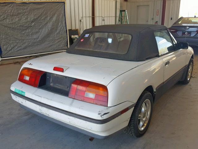 6MPCT01Z8M8618037 - 1991 MERCURY CAPRI WHITE photo 4