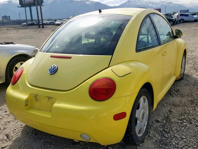 3VWCS21C91M411579 - 2001 VOLKSWAGEN NEW BEETLE ყვითელი ფოტო 4