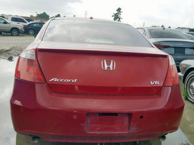 1HGCS22848A016098 - 2008 HONDA ACCORD EXL RED photo 10