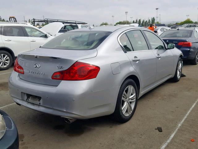 JN1CV6AR8DM352226 - 2013 INFINITI G37 SILVER photo 4