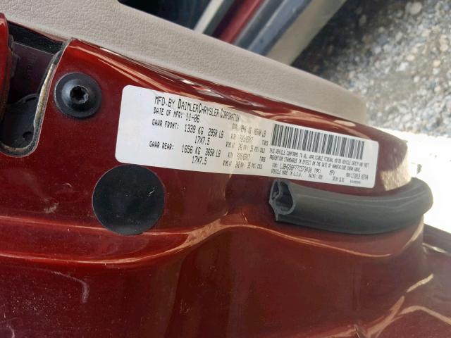 1J8HG58P77C573430 - 2007 JEEP COMMANDER 红色 照片 10