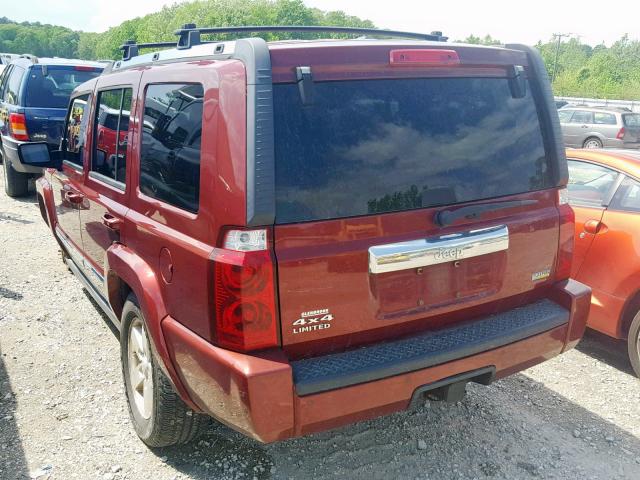 1J8HG58P77C573430 - 2007 JEEP COMMANDER 红色 照片 3