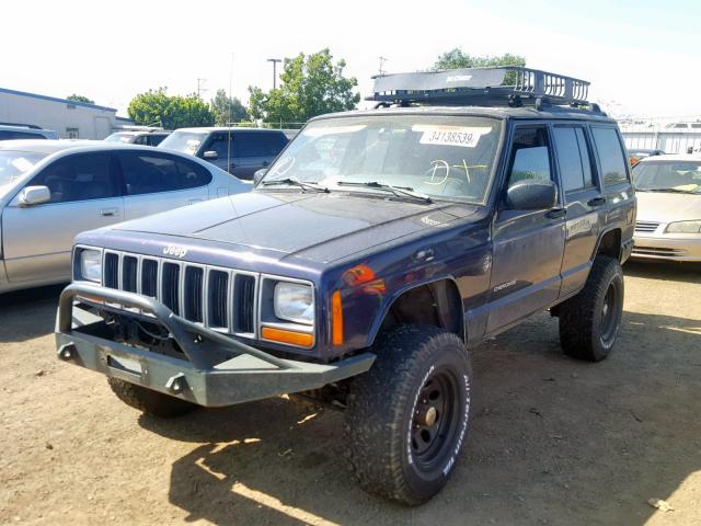 1J4FF68S1XL549419 - 1999 JEEP CHEROKEE PURPLE photo 2