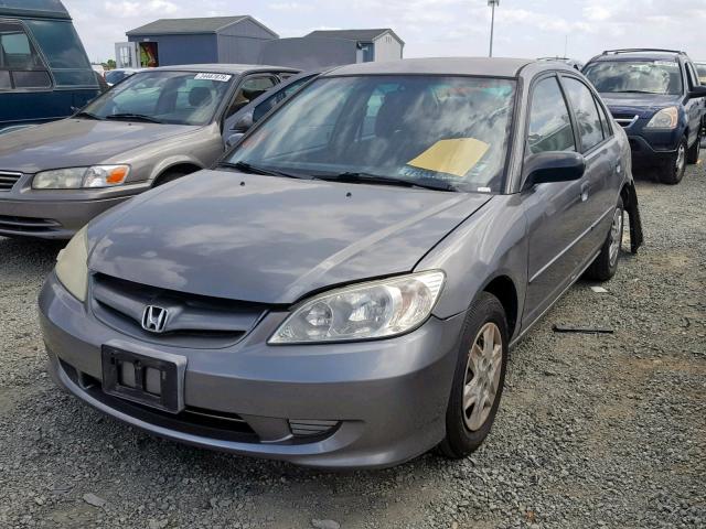 2HGES163X5H560636 - 2005 HONDA CIVIC DX V GRAY photo 2