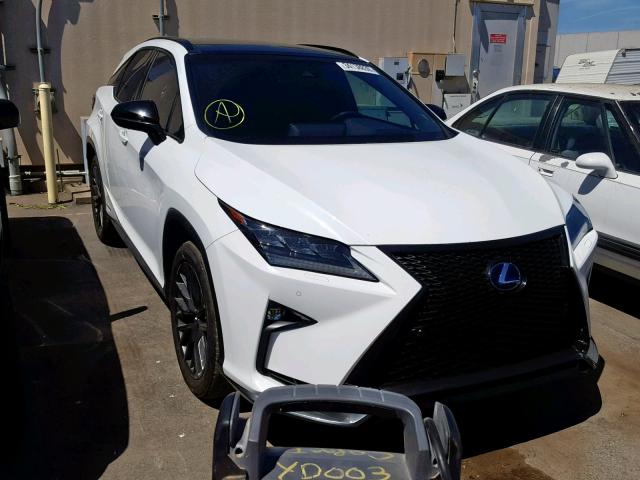 2T2BGMCA5GC005710 - 2016 LEXUS RX 450H WHITE photo 1