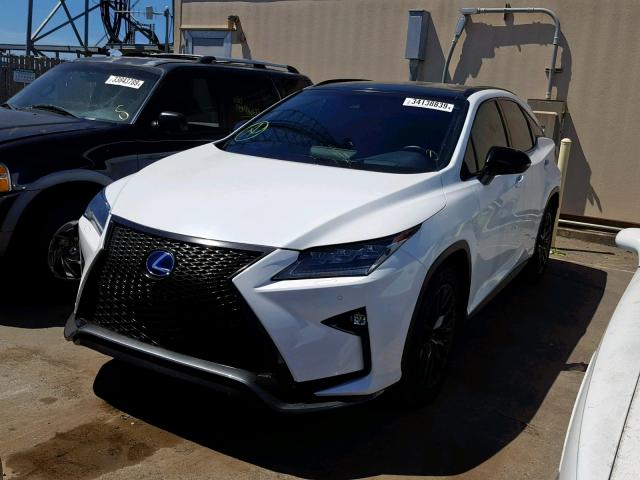 2T2BGMCA5GC005710 - 2016 LEXUS RX 450H WHITE photo 2