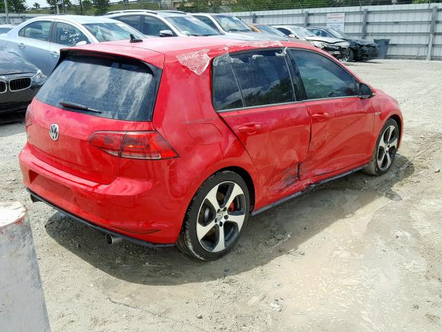 3VW447AU6HM033994 - 2017 VOLKSWAGEN GTI S/SE RED photo 4