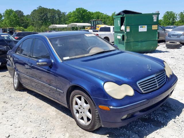 WDBRF61J82F279471 - 2002 MERCEDES-BENZ C 240 BLUE photo 1