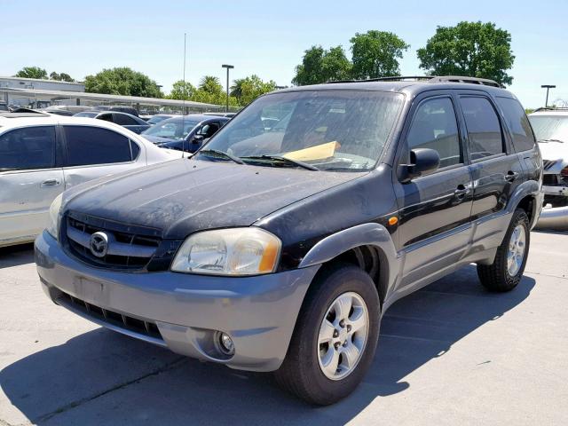 4F2YU08112KM45603 - 2002 MAZDA TRIBUTE LX BLACK photo 2