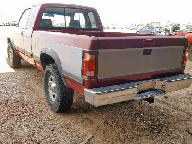 1B7GG23Y2RS561101 - 1994 DODGE DAKOTA TWO TONE photo 3