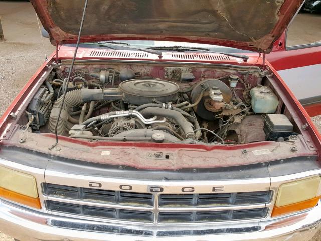 1B7GG23Y2RS561101 - 1994 DODGE DAKOTA TWO TONE photo 7