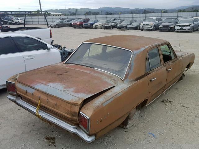 0000LL41B75161454 - 1967 DODGE DART BROWN photo 4