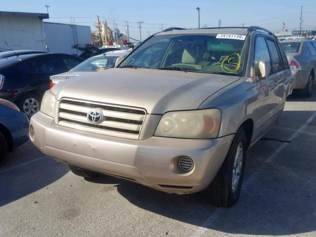 JTEEP21A440019480 - 2004 TOYOTA HIGHLANDER BEIGE photo 2