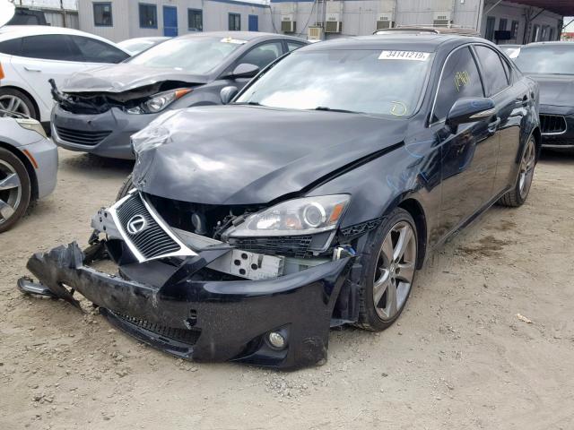 JTHBF5C27C5180715 - 2012 LEXUS IS 250 BLACK photo 2