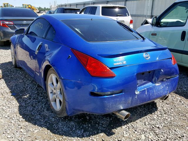 JN1AZ34D53T114445 - 2003 NISSAN 350Z COUPE BLUE photo 3