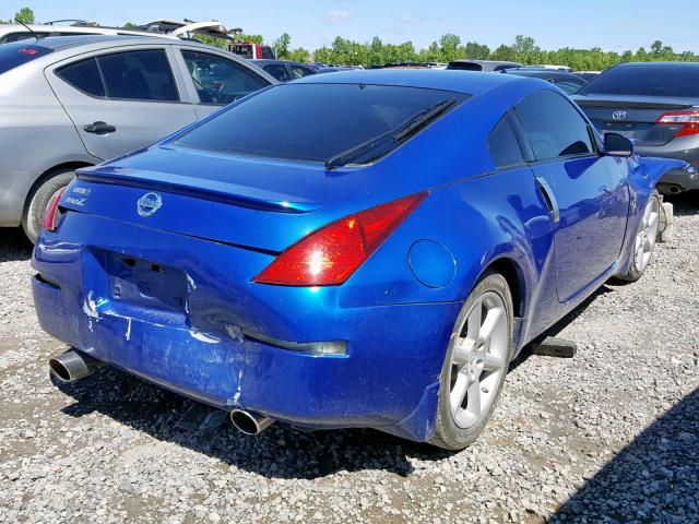 JN1AZ34D53T114445 - 2003 NISSAN 350Z COUPE BLUE photo 4