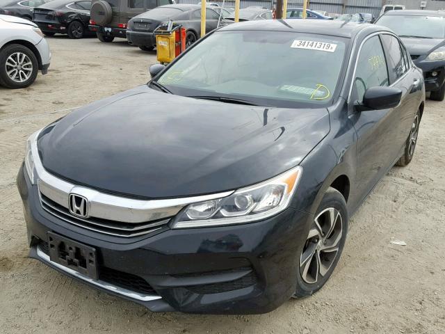 1HGCR2F30HA009188 - 2017 HONDA ACCORD LX BLACK photo 2