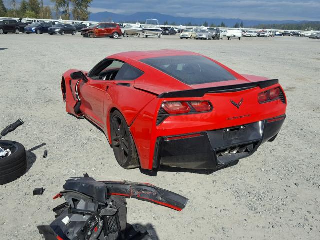 1G1YK2D77G5104619 - 2016 CHEVROLET CORVETTE S RED photo 3