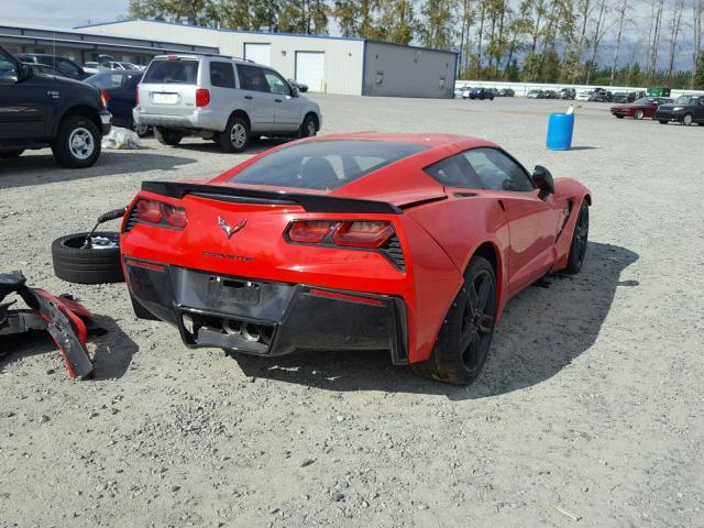 1G1YK2D77G5104619 - 2016 CHEVROLET CORVETTE S RED photo 4