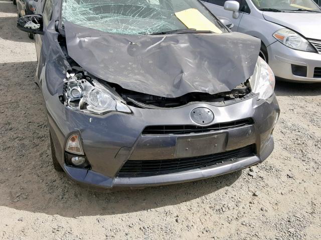 JTDKDTB36D1038158 - 2013 TOYOTA PRIUS C GRAY photo 9