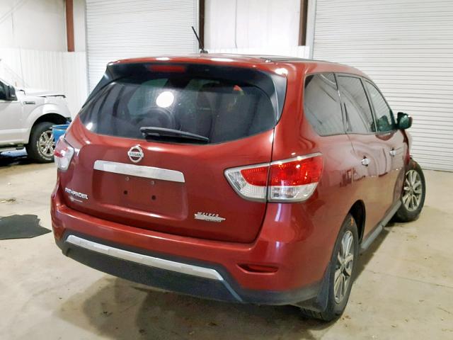 5N1AR2MN2EC728478 - 2014 NISSAN PATHFINDER MAROON photo 4