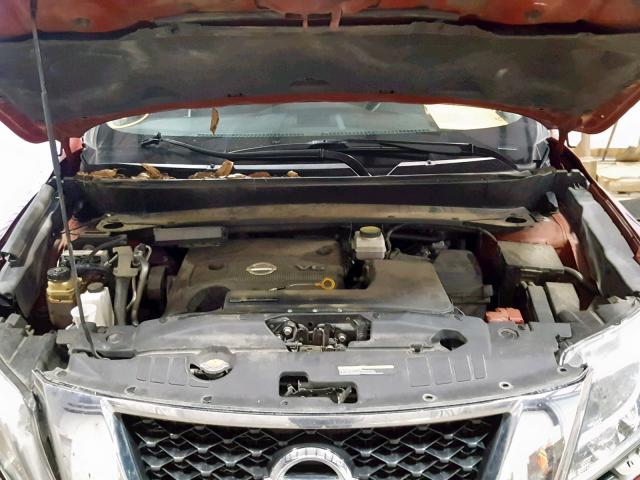 5N1AR2MN2EC728478 - 2014 NISSAN PATHFINDER MAROON photo 7