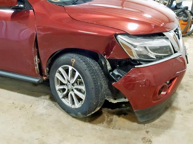 5N1AR2MN2EC728478 - 2014 NISSAN PATHFINDER MAROON photo 9