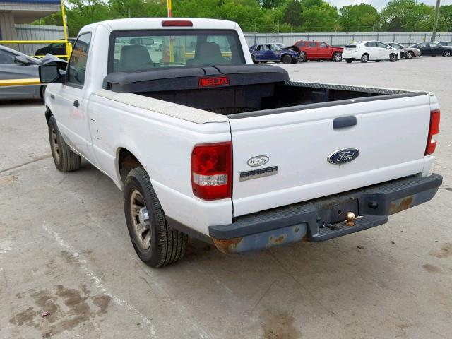 1FTYR10D07PA89992 - 2007 FORD RANGER WHITE photo 3