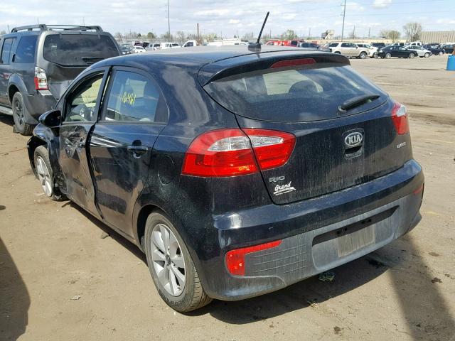 KNADN5A35G6686761 - 2016 KIA RIO EX BLACK photo 3