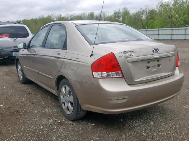 KNAFE121285570231 - 2008 KIA SPECTRA EX GOLD photo 3