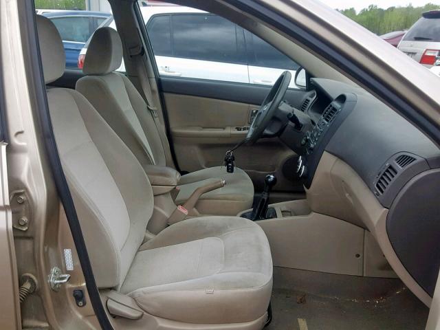 KNAFE121285570231 - 2008 KIA SPECTRA EX GOLD photo 5