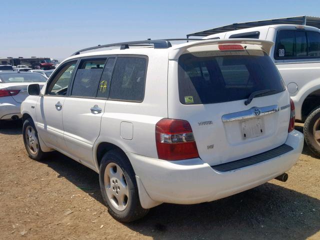 JTEDP21A560118582 - 2006 TOYOTA HIGHLANDER WHITE photo 3