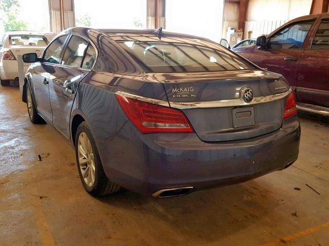 1G4GB5G35EF176581 - 2014 BUICK LACROSSE BLUE photo 3