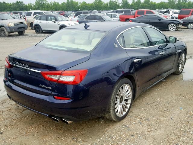 ZAM56RRA7E1091284 - 2014 MASERATI QUATTROPOR BLUE photo 4