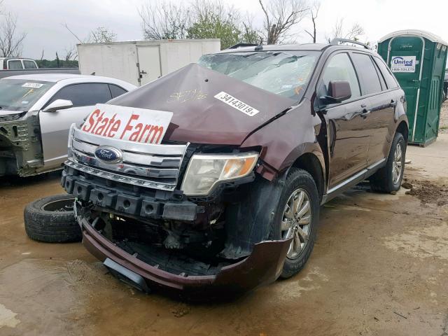 2FMDK3JC7ABA17167 - 2010 FORD EDGE SEL BURGUNDY photo 2