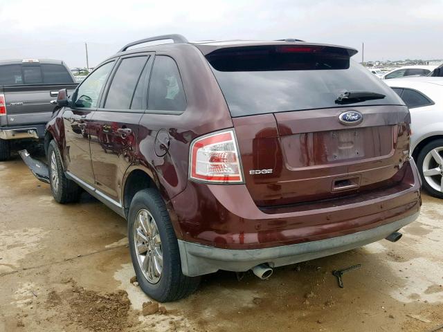 2FMDK3JC7ABA17167 - 2010 FORD EDGE SEL BURGUNDY photo 3